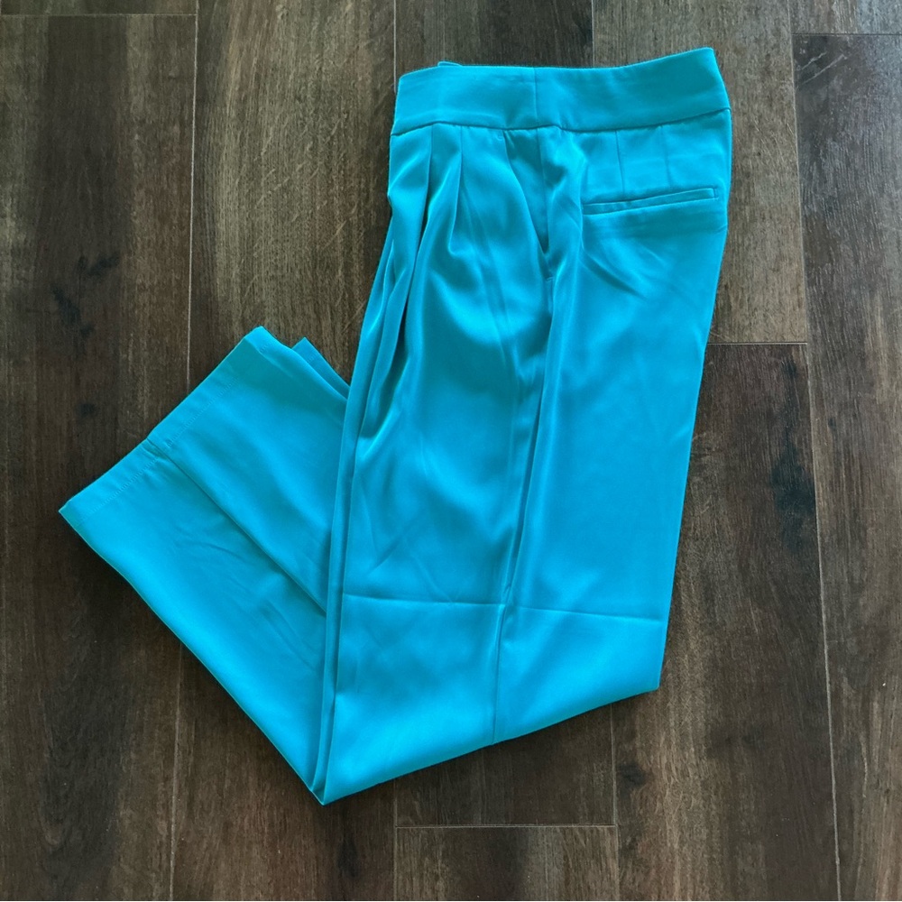 Revolve x House of Harlow Satin Pleated Trousers 6